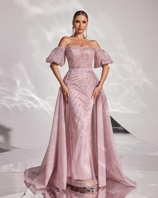 JMT-899722 Elegant Pink Luxury Dress for Women - Model SH0125