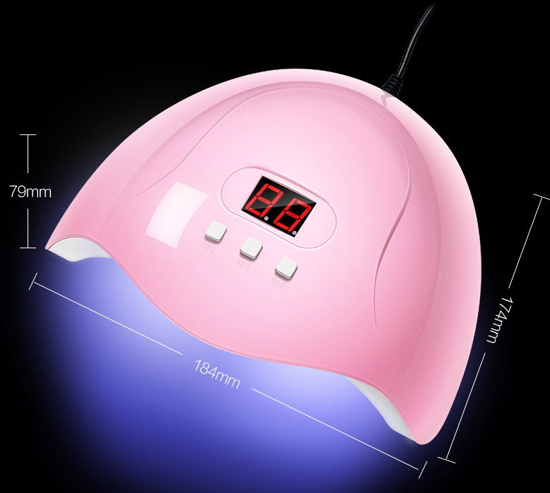 JMT-899786 54W Induction Nail Lamp with Dual Light Source, LCD Display, Infrared Sensor, and USB Power Supply