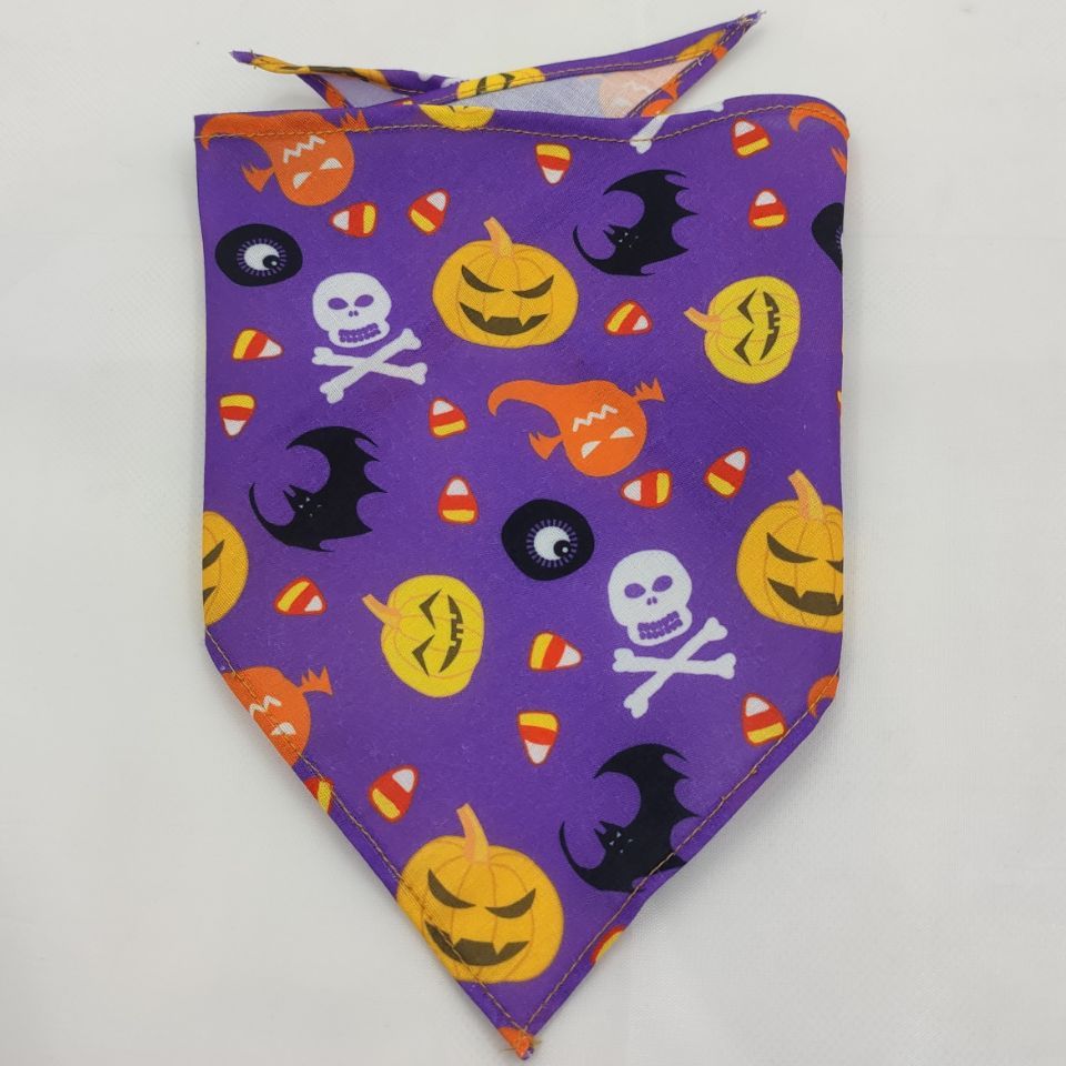 JMT-900106 Triangular Tie-Dye Polyester Pet Drool Towel Scarf