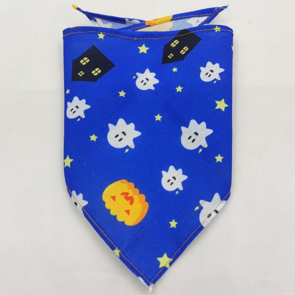 JMT-900106 Triangular Tie-Dye Polyester Pet Drool Towel Scarf