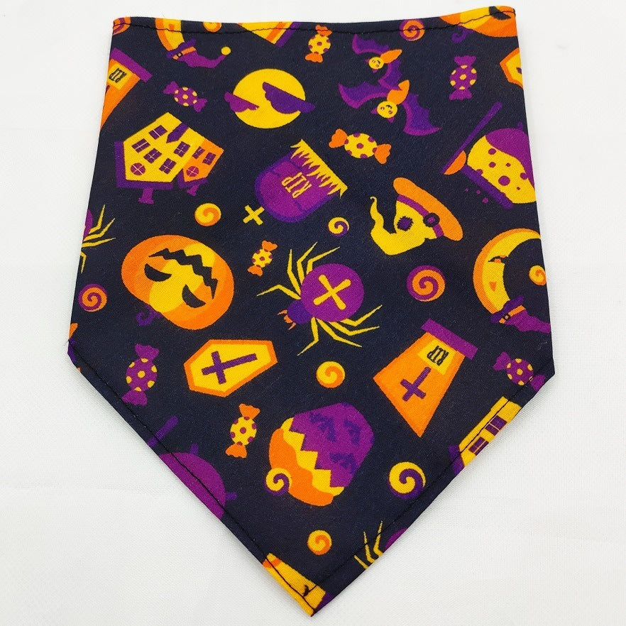 JMT-900106 Triangular Tie-Dye Polyester Pet Drool Towel Scarf