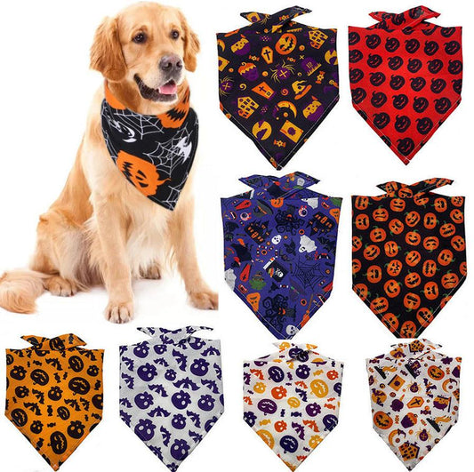 JMT-900106 Triangular Tie-Dye Polyester Pet Drool Towel Scarf