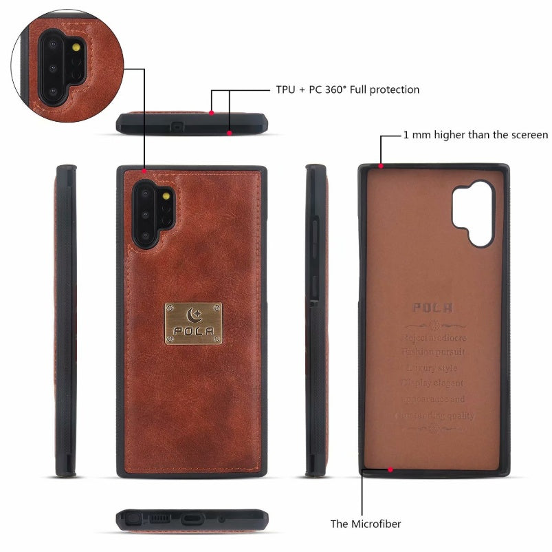 JMT-900170 Mobile Phone Zipper Wallet – PU Leather, Solid Color, Compatible with iPhone and Samsung Models