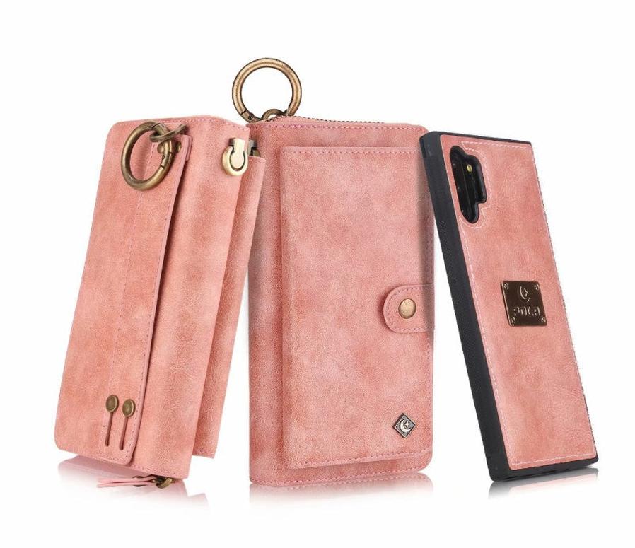 JMT-900170 Mobile Phone Zipper Wallet – PU Leather, Solid Color, Compatible with iPhone and Samsung Models