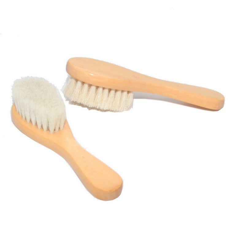 JMT-900618 Baby Lotus Wood Comb and Bath Brush Set - Gentle Hair Care for Infants