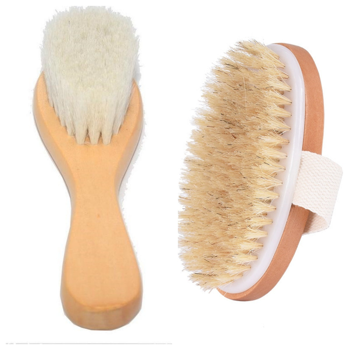 JMT-900618 Baby Lotus Wood Comb and Bath Brush Set - Gentle Hair Care for Infants