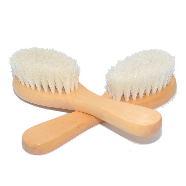 JMT-900618 Baby Lotus Wood Comb and Bath Brush Set - Gentle Hair Care for Infants