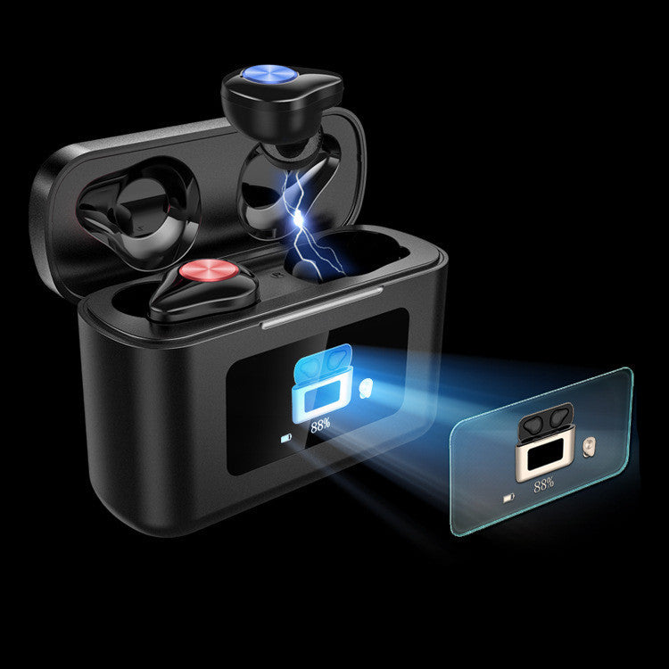 JMT-900618 Bluetooth V5.0 Multifunctional Digital Display Headset with 200H Standby Time and Hi-Fi Sound