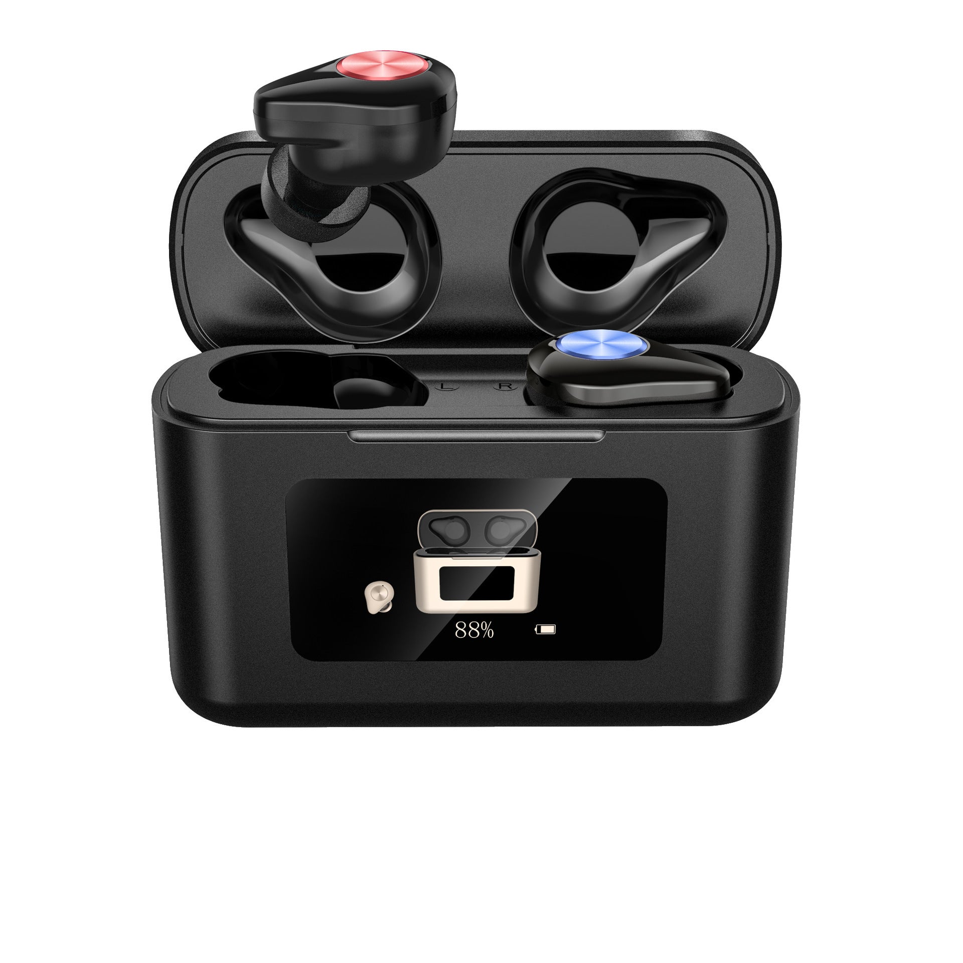 JMT-900618 Bluetooth V5.0 Multifunctional Digital Display Headset with 200H Standby Time and Hi-Fi Sound