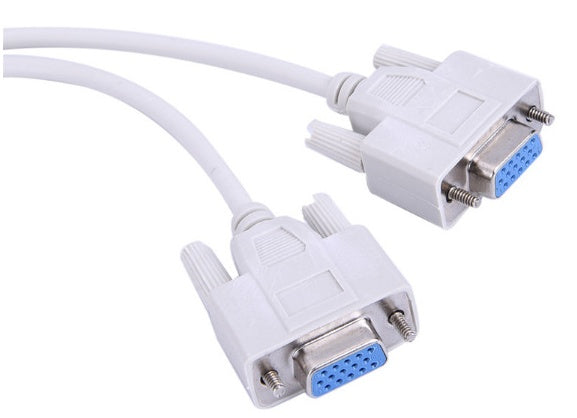 JMT-901962 VGA Splitter Cable - 1 Male to 2 Female for Dual Monitor Setup