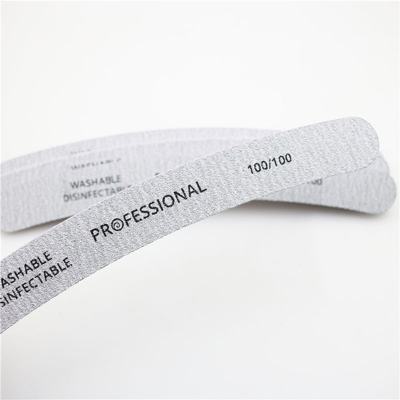 JMT-902090 Curved Professional Nail File Set - 100/100, 100/180, 80/80 Grits for Perfect Manicures