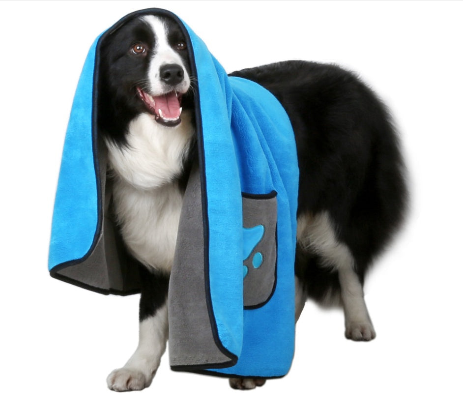 JMT-902090 Super Absorbent Dual-Sided Pet Bath Towel - Fast Drying 800g Microfiber Fiber
