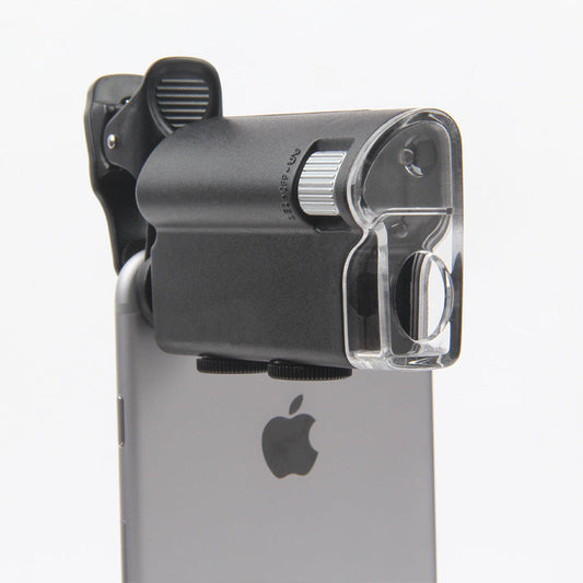 JMT-902794 Adjustable 60X-100X Mobile Phone Microscope with Acrylic Lens and ABS Frame