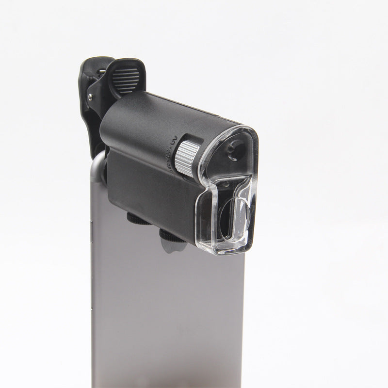 JMT-902794 Adjustable 60X-100X Mobile Phone Microscope with Acrylic Lens and ABS Frame
