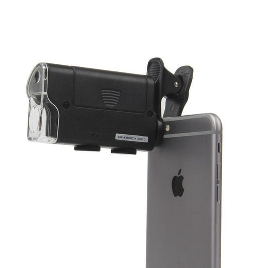 JMT-902794 Adjustable 60X-100X Mobile Phone Microscope with Acrylic Lens and ABS Frame