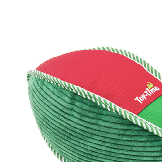 JMT-902922 Molar Teeth Cleaning Throw Toy - Large Olive Green Canvas Bite-Resistant Fabric for Pets