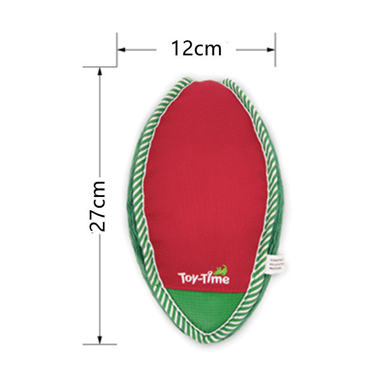JMT-902922 Molar Teeth Cleaning Throw Toy - Large Olive Green Canvas Bite-Resistant Fabric for Pets