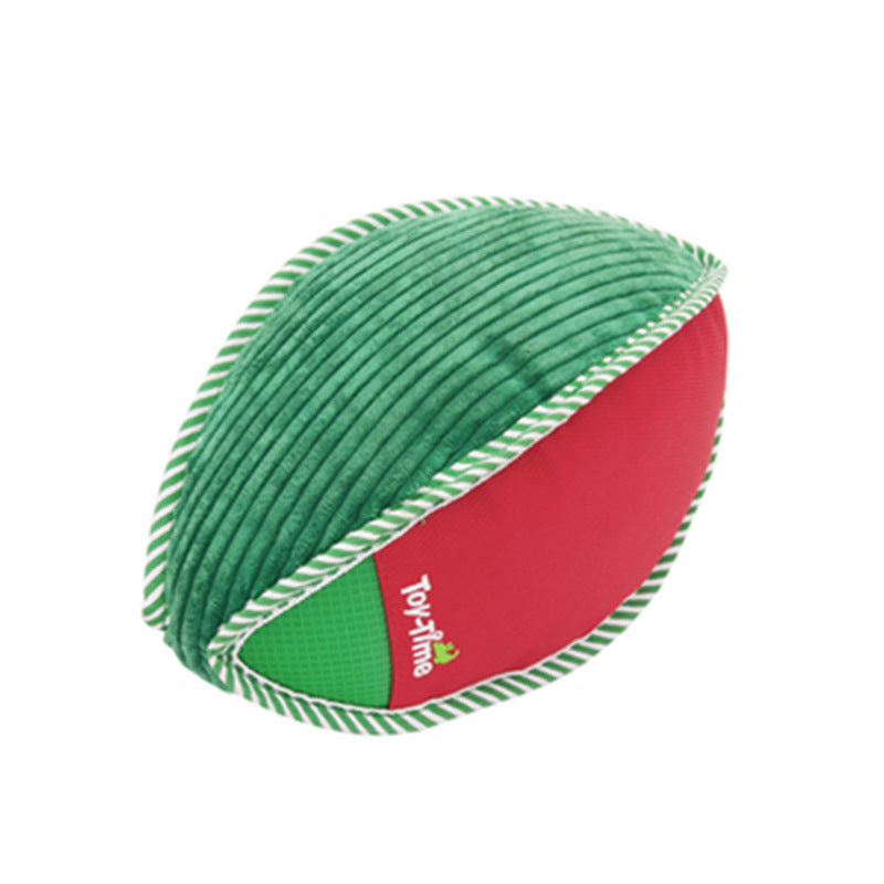 JMT-902922 Molar Teeth Cleaning Throw Toy - Large Olive Green Canvas Bite-Resistant Fabric for Pets