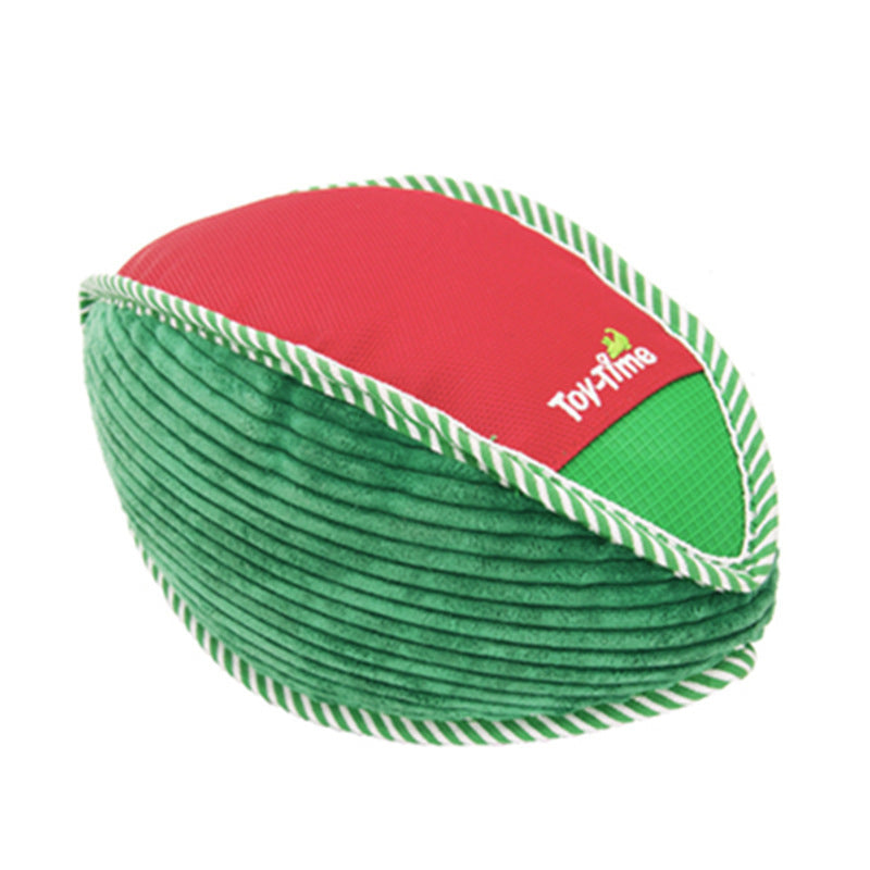 JMT-902922 Molar Teeth Cleaning Throw Toy - Large Olive Green Canvas Bite-Resistant Fabric for Pets