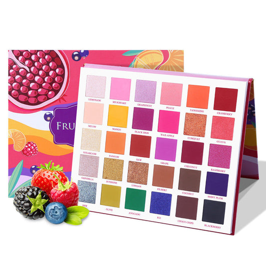 JMT-903370 Pearly Matte Fruit Pie Filling Eyeshadow Palette with 30 Vibrant Colors