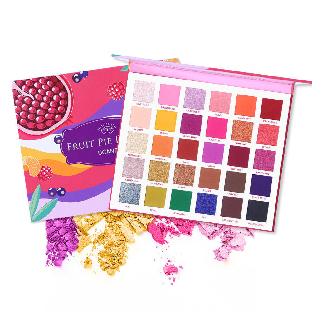 JMT-903370 Pearly Matte Fruit Pie Filling Eyeshadow Palette with 30 Vibrant Colors