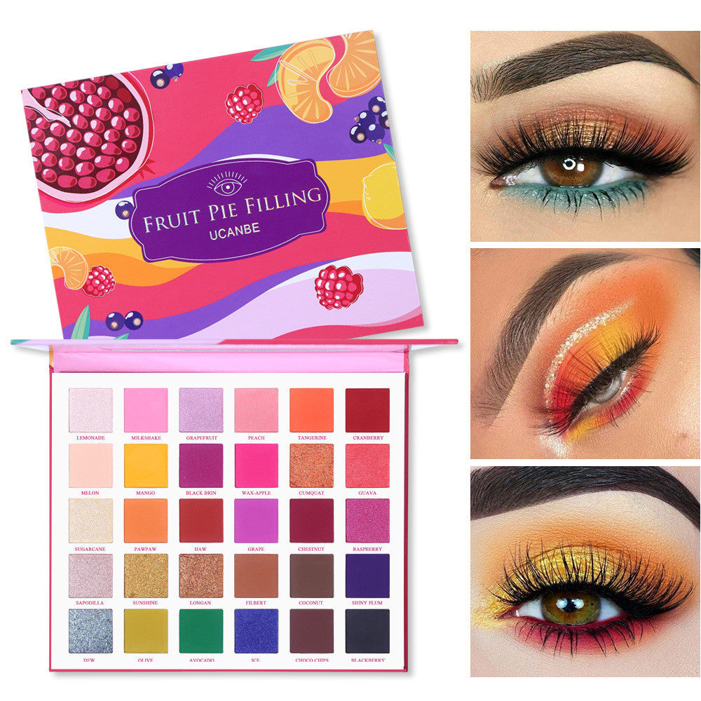 JMT-903370 Pearly Matte Fruit Pie Filling Eyeshadow Palette with 30 Vibrant Colors
