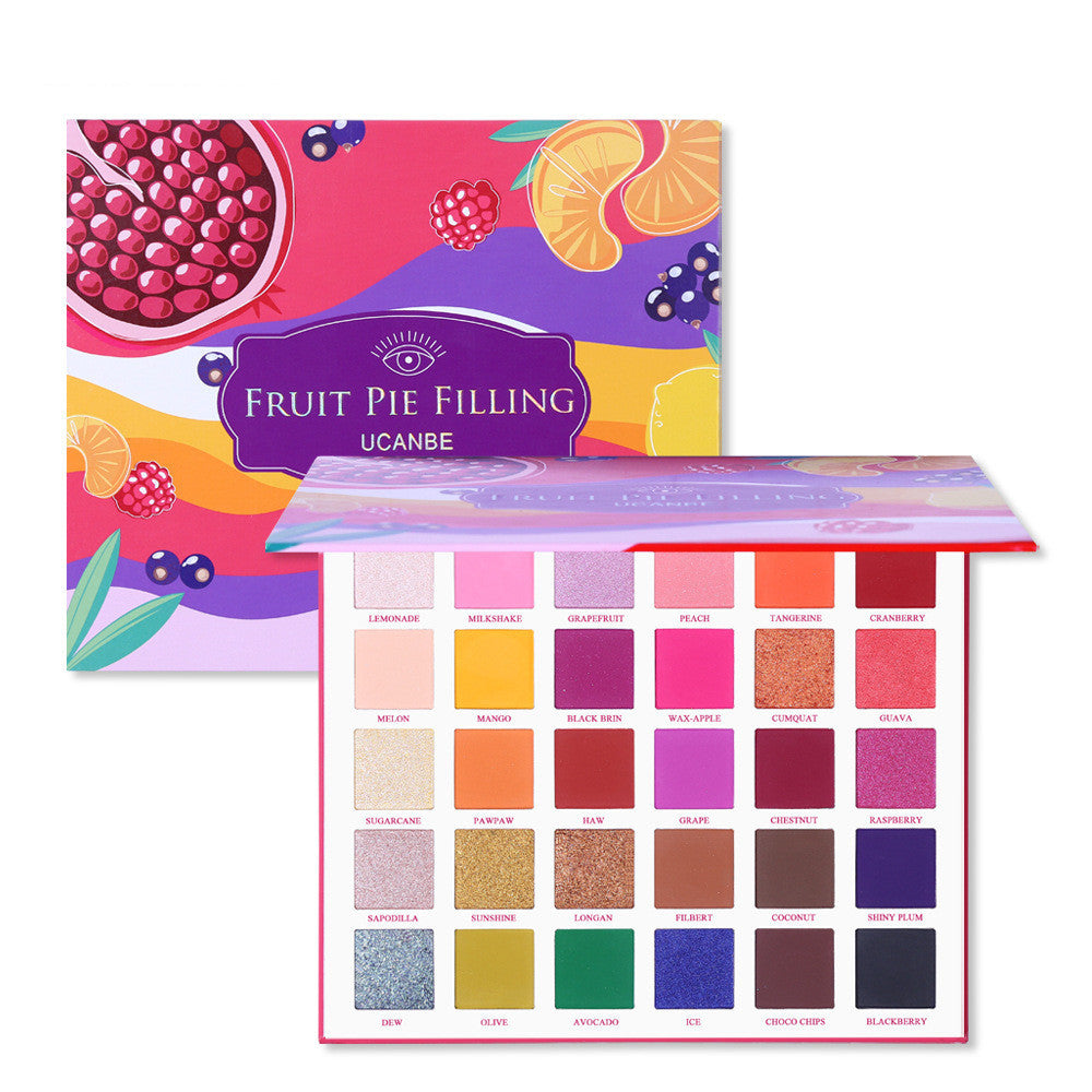 JMT-903370 Pearly Matte Fruit Pie Filling Eyeshadow Palette with 30 Vibrant Colors