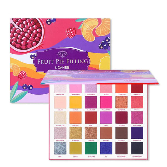 JMT-903370 Pearly Matte Fruit Pie Filling Eyeshadow Palette with 30 Vibrant Colors