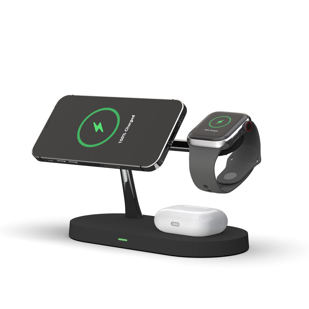 JMT-903434 3-in-1 Wireless Charger with Fast Magnetic Charging, 15W Output for Phones, Earbuds, and Smartwatches