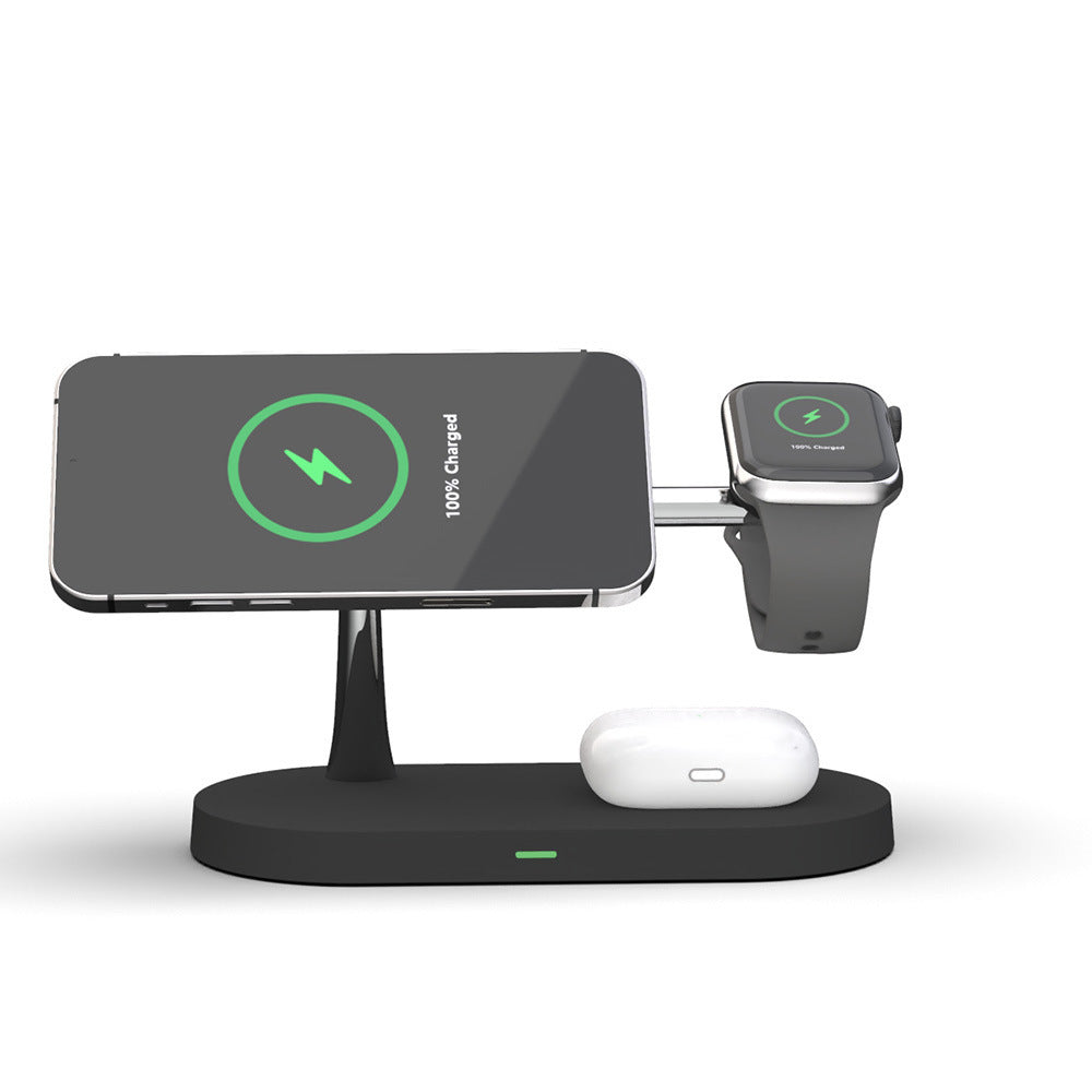 JMT-903434 3-in-1 Wireless Charger with Fast Magnetic Charging, 15W Output for Phones, Earbuds, and Smartwatches