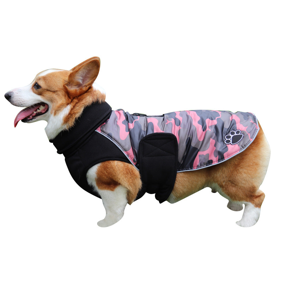 JMT-903562 Reversible Knitted Dog Coat in Soft Polar Fleece - Casual Winter Wear for Pets