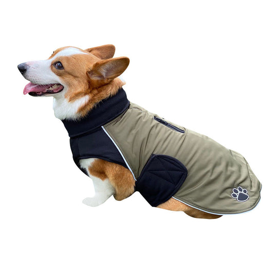JMT-903562 Reversible Knitted Dog Coat in Soft Polar Fleece - Casual Winter Wear for Pets