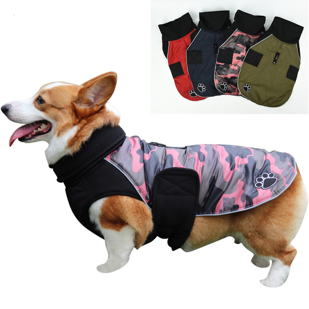 JMT-903562 Reversible Knitted Dog Coat in Soft Polar Fleece - Casual Winter Wear for Pets