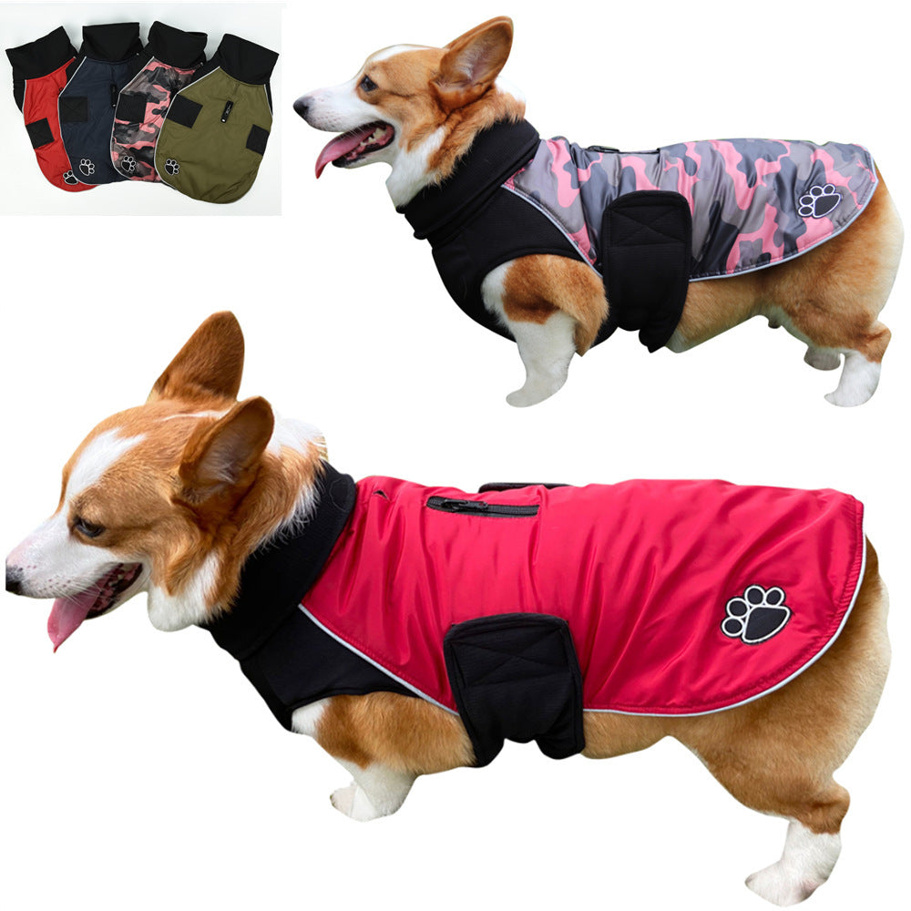 JMT-903562 Reversible Knitted Dog Coat in Soft Polar Fleece - Casual Winter Wear for Pets