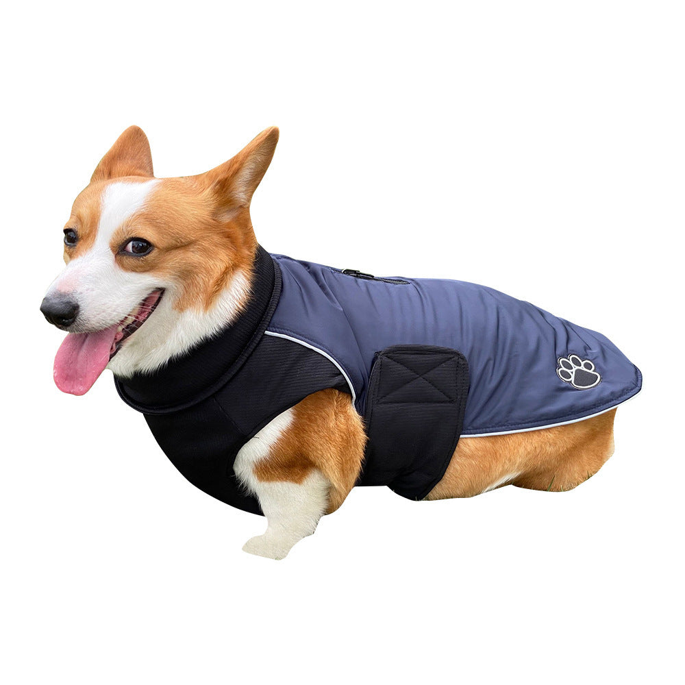 JMT-903562 Reversible Knitted Dog Coat in Soft Polar Fleece - Casual Winter Wear for Pets