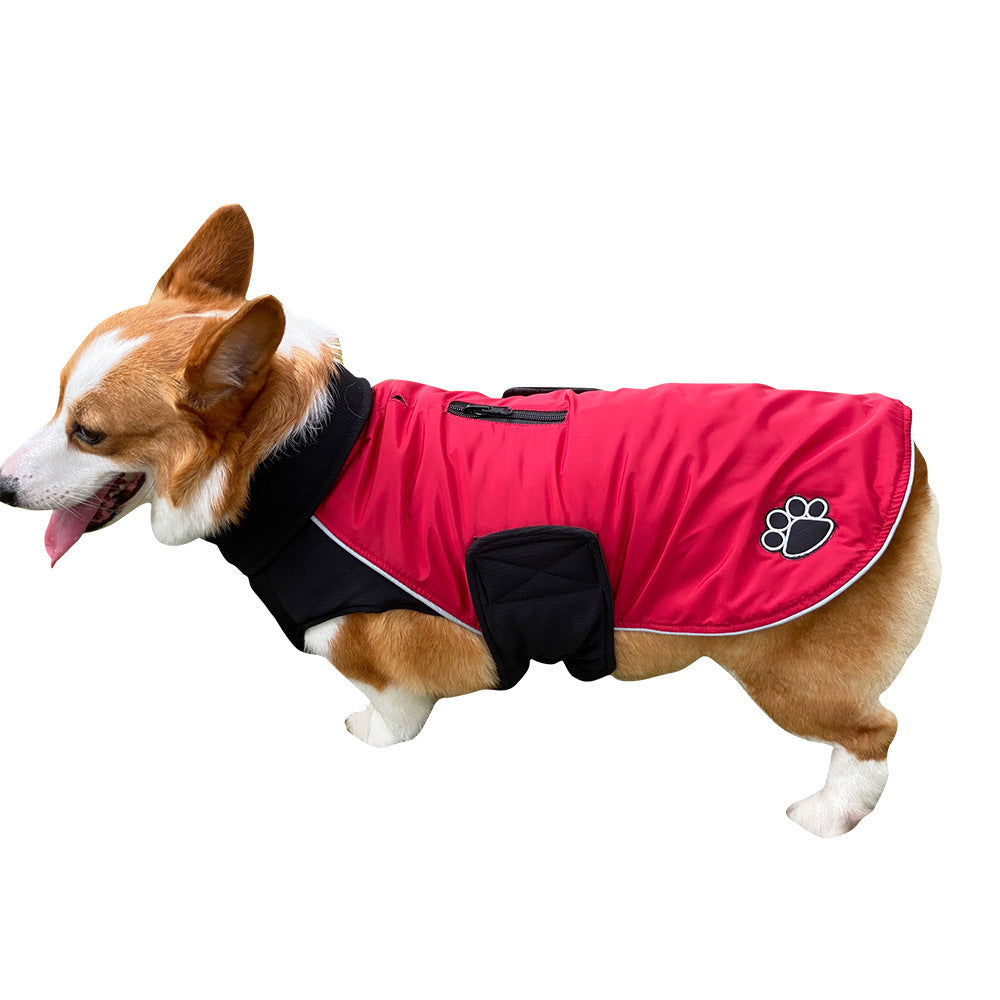 JMT-903562 Reversible Knitted Dog Coat in Soft Polar Fleece - Casual Winter Wear for Pets
