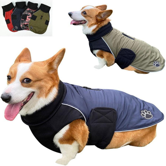 JMT-903562 Reversible Knitted Dog Coat in Soft Polar Fleece - Casual Winter Wear for Pets