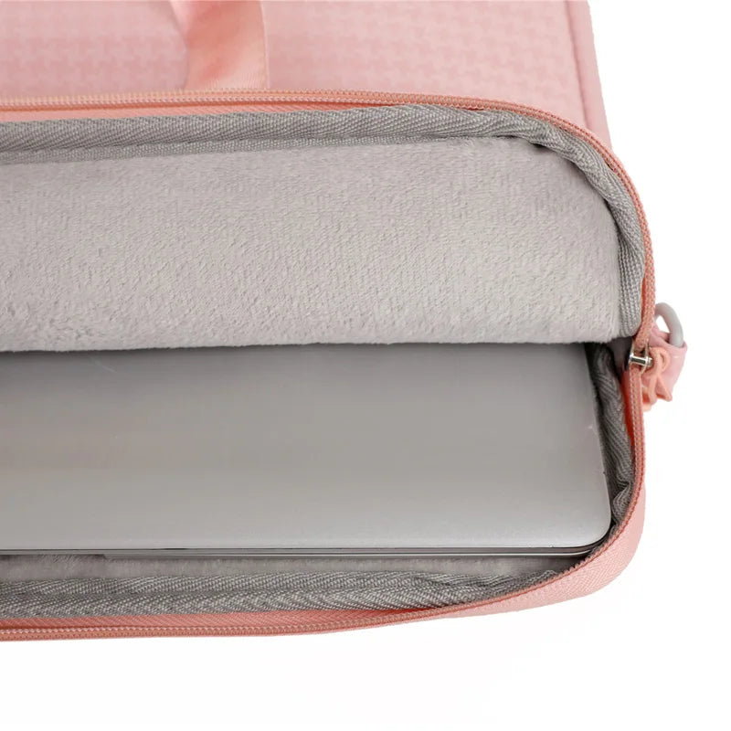 JMT-903754 Pink Waterproof and Shockproof Laptop Sleeve Bag in Multiple Sizes - Durable Oxford Material