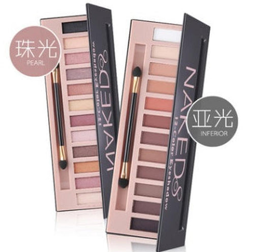 JMT-904522 12-Color Natural Finish Eyeshadow Palette with Silky Shine and Nourishing Ingredients