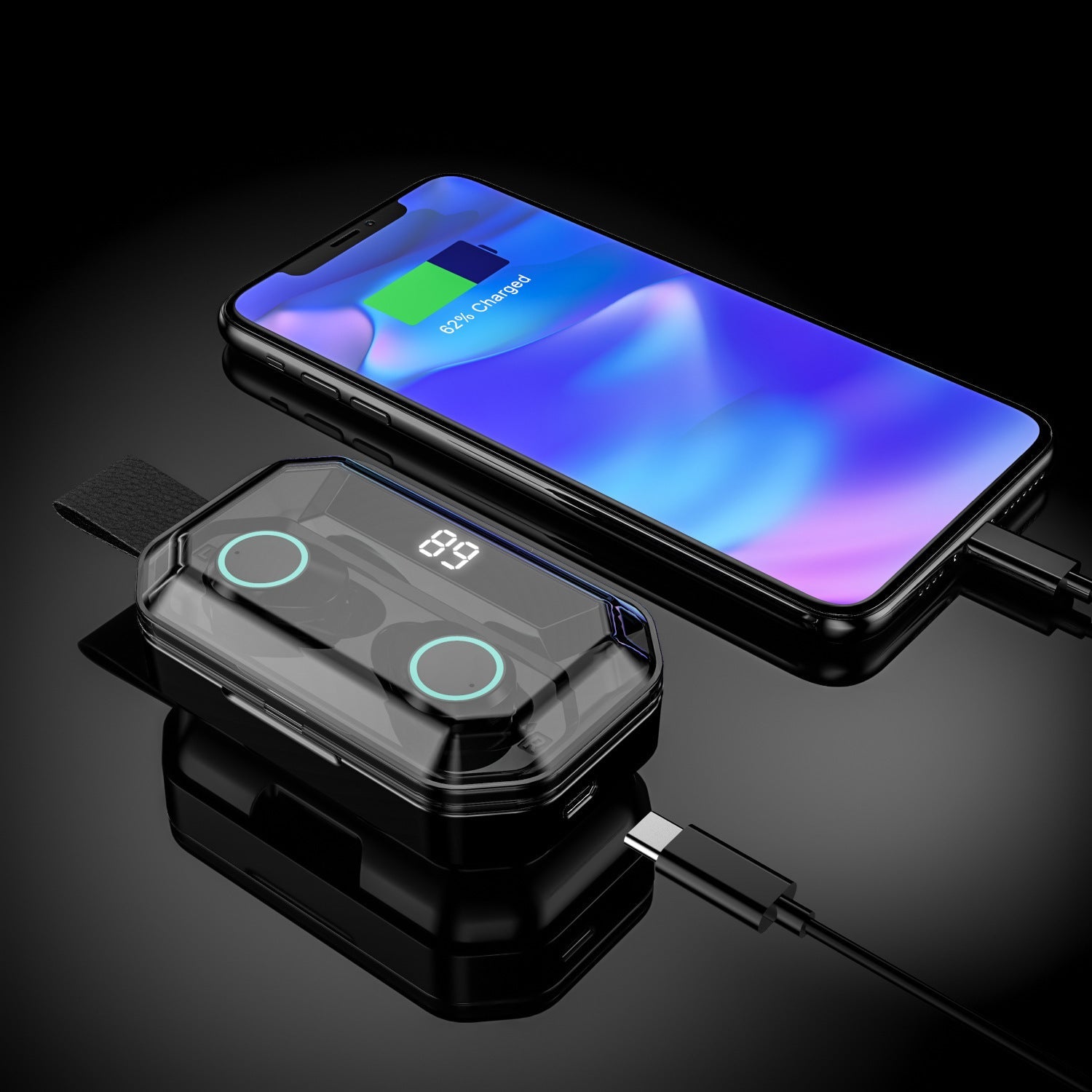 JMT-904586 Wireless Bluetooth Headset with Touch Control and 4.5 Hours Playtime, 15-20m Range, 60mAh Battery