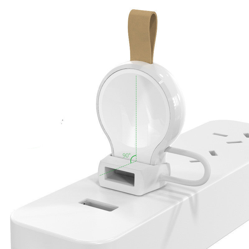 JMT-904778 Portable Magnetic Wireless Charger Keychain in Ivory White and Black