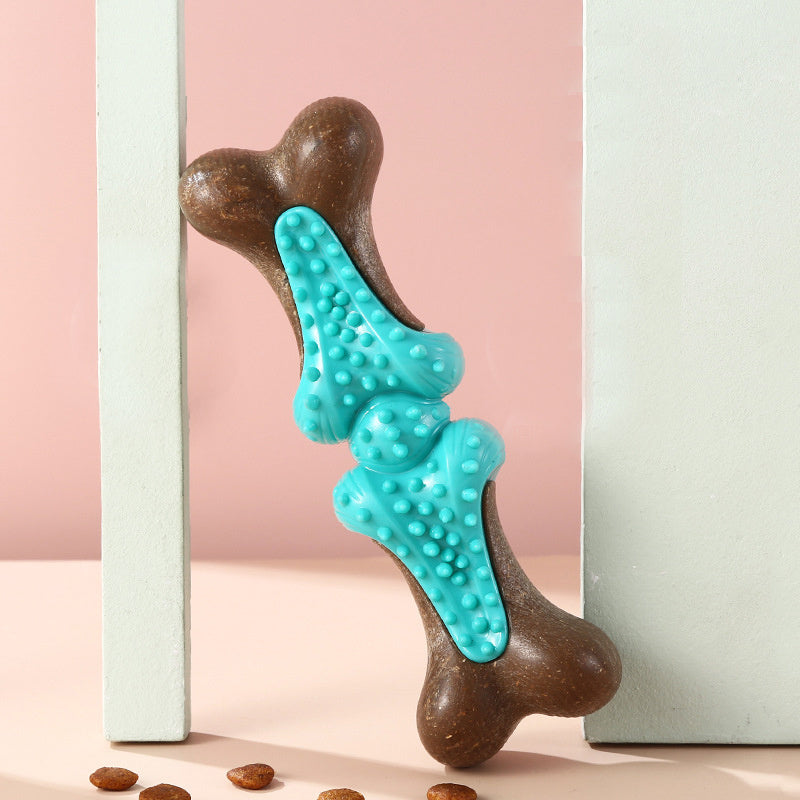 JMT-905226 Durable Rubber Bone Dog Toy for Large Aggressive Chewers, Teething Aid with Dental Health Benefits