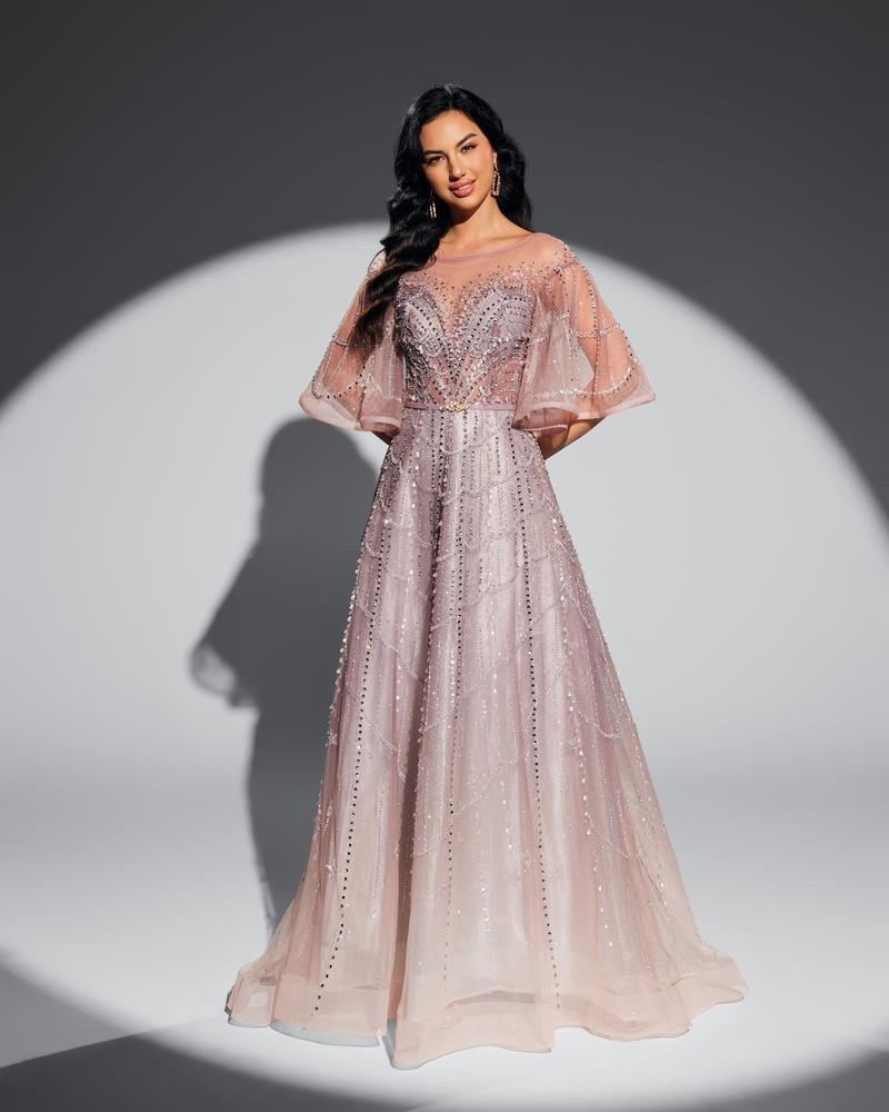 JMT-905482 Elegant Pink Evening Dress for Women - Timeless Style and Sophisticated Design