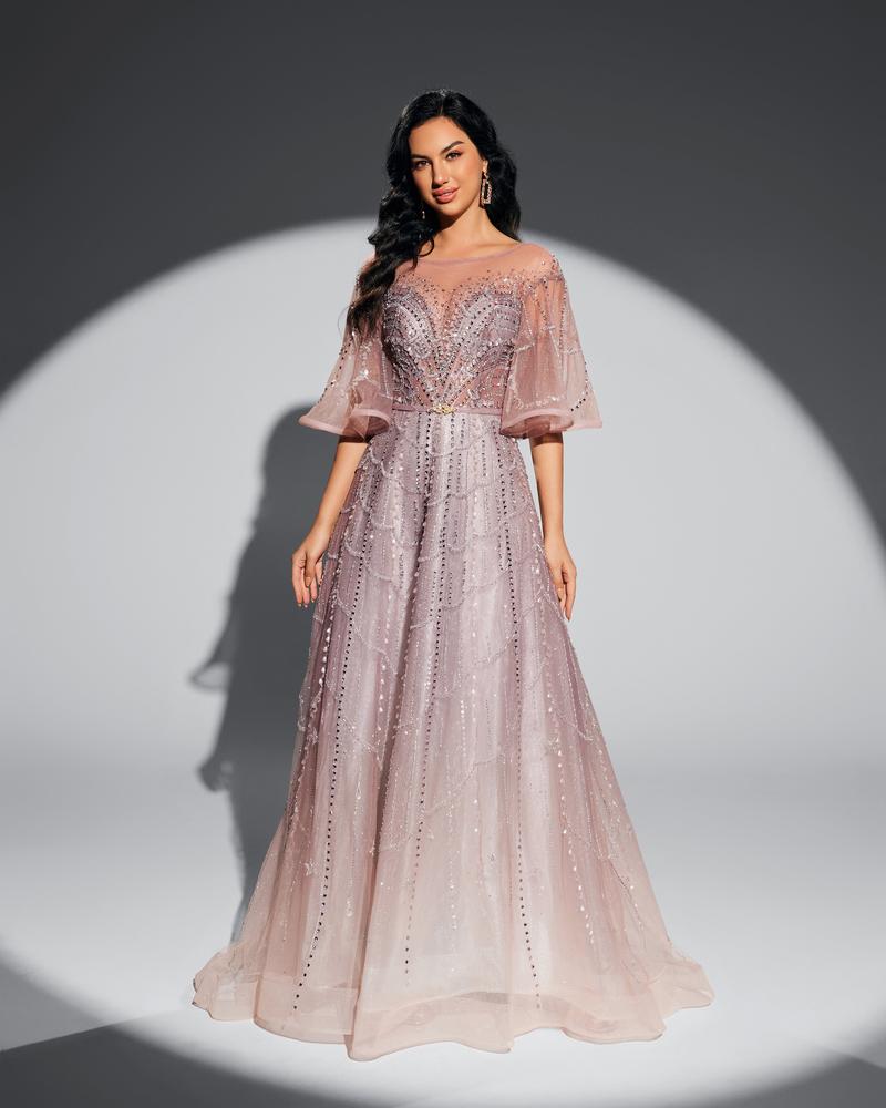 JMT-905482 Elegant Pink Evening Dress for Women - Timeless Style and Sophisticated Design