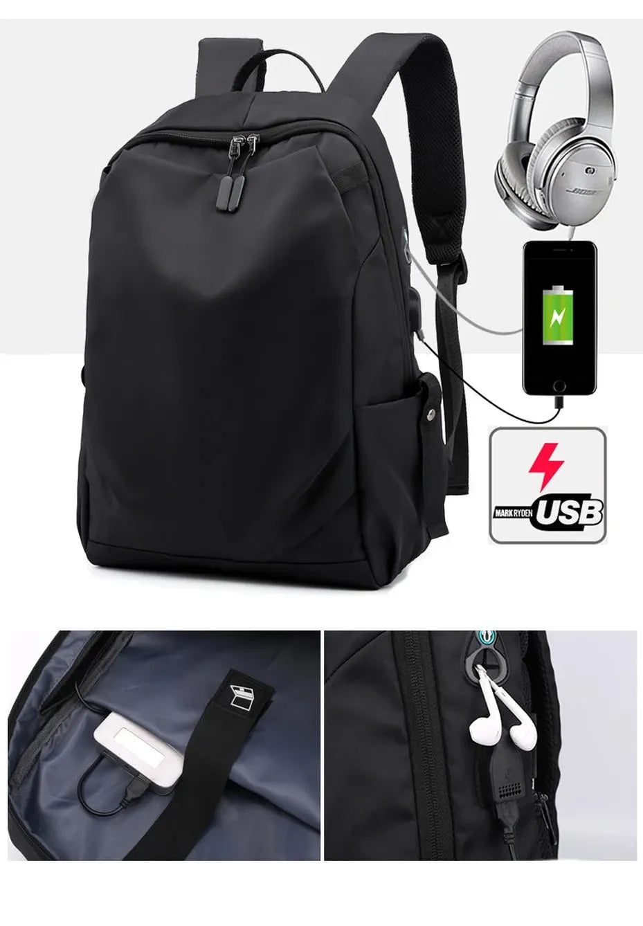 JMT-906058 Fashionable Casual Travel Backpack for College Students and Outdoor Activities