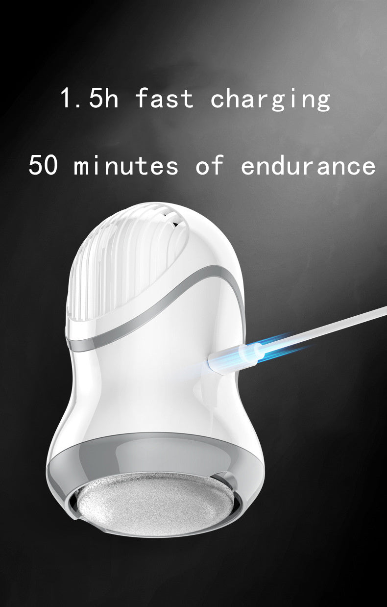 JMT-906378 Portable Wireless Electric Foot Grinder with Coarse and Fine Sand Grinding Heads, 50-Minute Battery Life