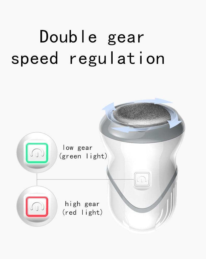 JMT-906378 Portable Wireless Electric Foot Grinder with Coarse and Fine Sand Grinding Heads, 50-Minute Battery Life