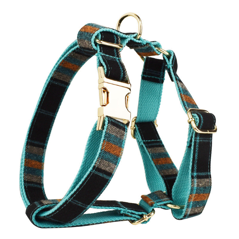 JMT-906570 Green Retro Pet Collar and Leash Set with Bow and Vest – Four-Piece Dog Accessory Kit