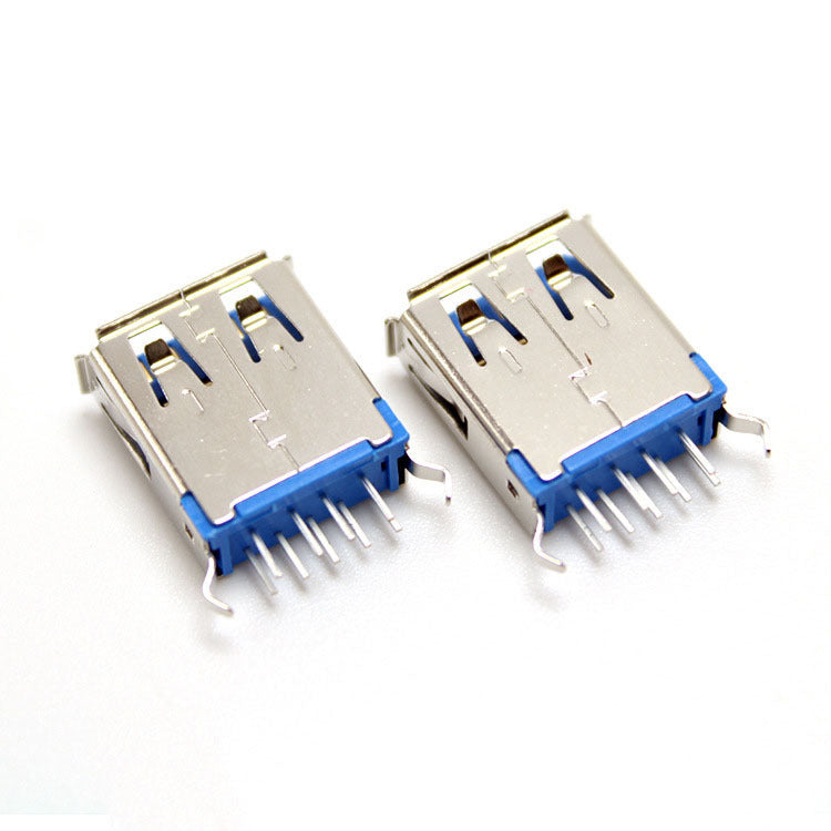 JMT-906570 USB 3.0 Female Horizontal Socket - 90 Degree A Female Connector with Copper Shell and Insulator