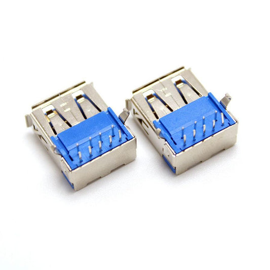 JMT-906570 USB 3.0 Female Horizontal Socket - 90 Degree A Female Connector with Copper Shell and Insulator